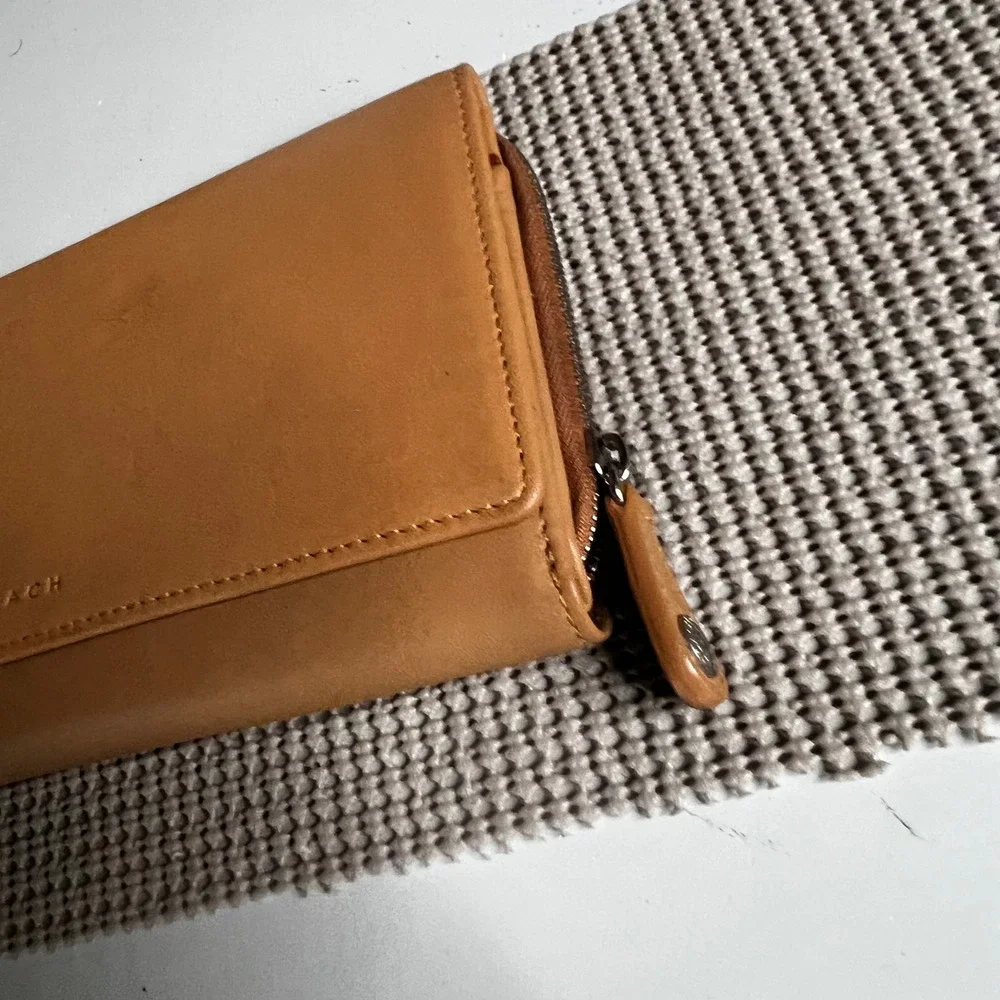 Coach leather checkbook